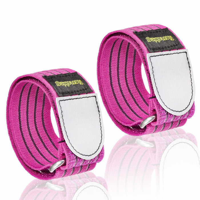 Neracking 2pcs Adjustable Elastic Boot Straps High Visibility Purple by Deal US