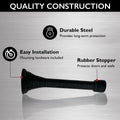 Design House Spring Door Stop Wall Protector Rubber Tip Matte Black 10-Pack by Deal US