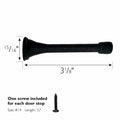 Design House Spring Door Stop Wall Protector Rubber Tip Matte Black 10-Pack by Deal US