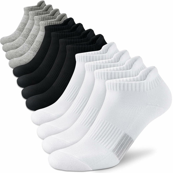 Amutost Womens Athletic Ankle Socks No Show Cushioned 6 Pairs Size M by Deal US