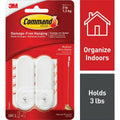 Command Medium Wire Hooks White 2 Hooks 4 Strips 17068ES-2PK by Deal US