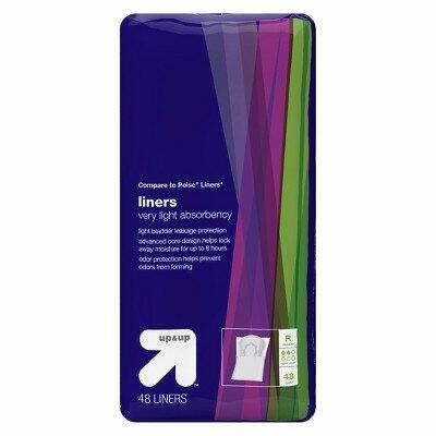 [Like New] Up&Up Light Absorbency Incontinence Liners 48ct Multi-Colored by Deal US