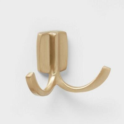 Brightroom Modern Octopus Double Hook Cast Aluminum Gold 2 Hooks by Deal US