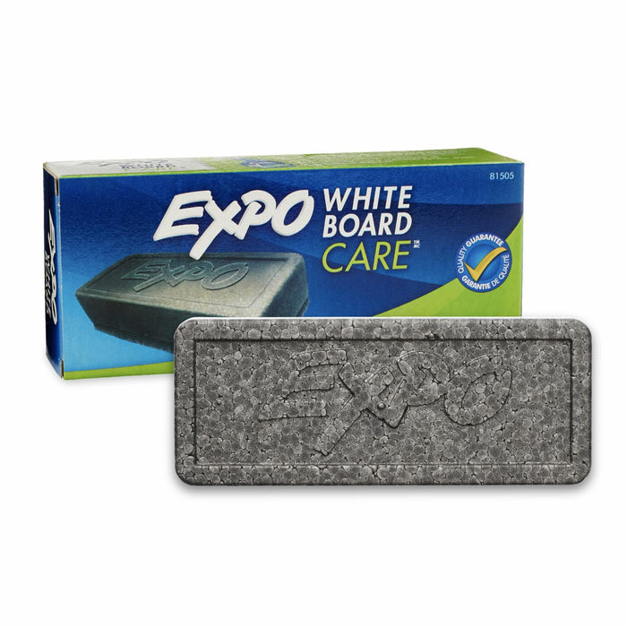 EXPO Dry Erase Soft Pile Block Whiteboard Eraser 5-1/8in x 1-1/2in White by Deal US
