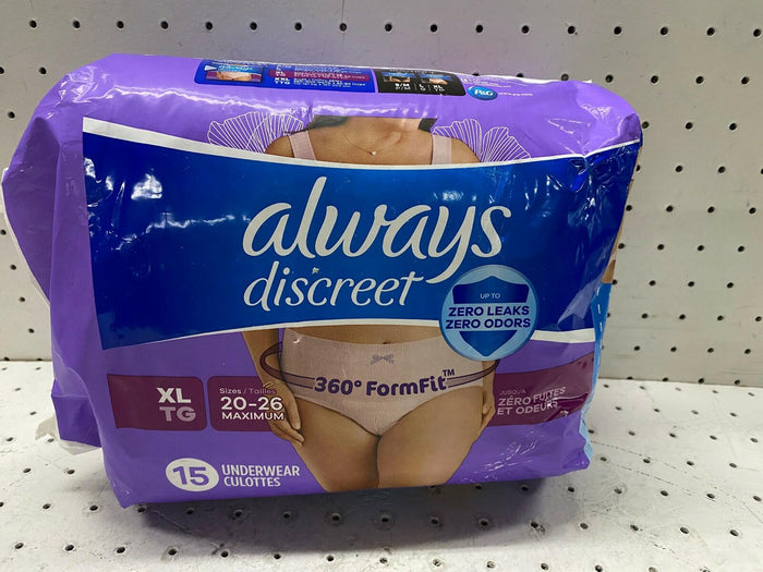 Always Discreet Max Large Underwear 17 Count Size Large by Deal US
