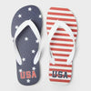 Goodfellow & Co Men's Brent Americana Flip Flop Sandals Red/White Size XL/13