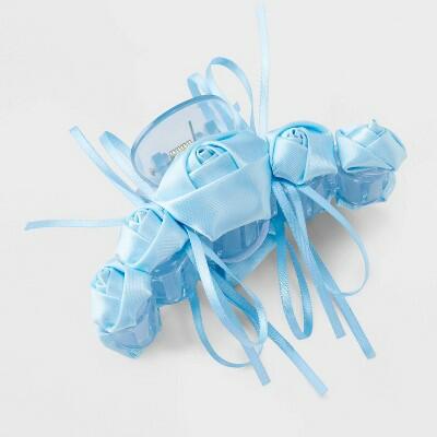 Wild Fable Satin Rosette Bow Hair Claw Clip Blue by Deal US