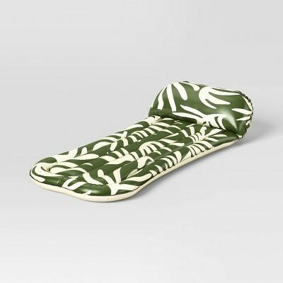 Sun Squad Pool Lounge Palm Lounger PVC Water Float Green Age 6+ by Deal US