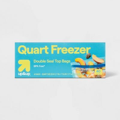 Up & Up Quart Freezer Bags Blue 40 ct One Size by Deal US