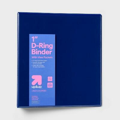 Up & up Durable Ring Binder Clear View Blue 1 Inch by Deal US