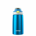Contigo Autospout Water Bottle 13oz Blue Poppy Glacier Stainless Steel Leakproof by Deal US
