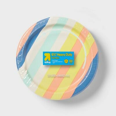 Up&up Disposable 7" Stripes Plates 60ct by Deal US