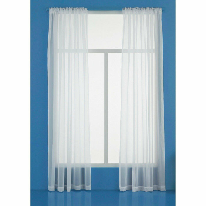 Room Essentials White Voile Window Sheer Curtain 8in Width Polyester by Deal US