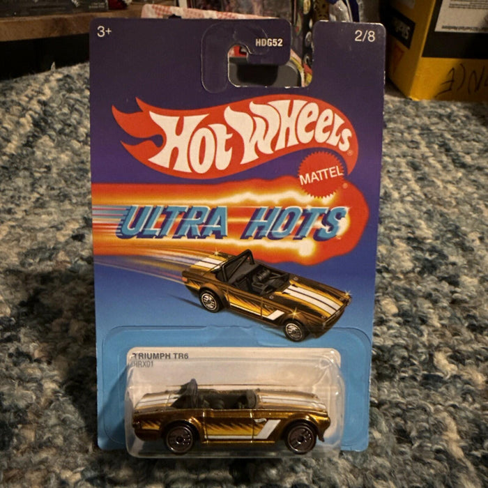 Hot Wheels Ultra Hots Triumph TR6 Copper White 1:64 Diecast Car 2024 by Deal US