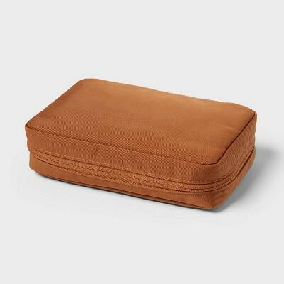Brightroom Tech Accessory Organizer Fabric Storage Bag Brown 8.3x5.1x2.56 by Deal US
