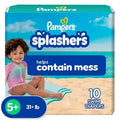 Pampers Splashers Swim Diapers Blue White 10 Count Size Large by Deal US