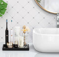 Luxspire Bathroom Vanity Tray Resin Organizer 8x4in Matte Black Mini by Deal US