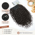[Like New] FLUFYMOOZ 4PC 100% Protein Silk Hair Extensions 20in Curly Dark Chocolate Brown by Deal US