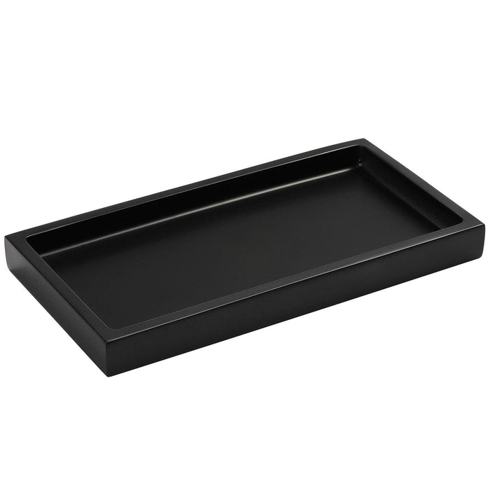 Luxspire Bathroom Vanity Tray Resin Organizer 8x4in Matte Black Mini by Deal US
