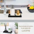 Luxspire Bathroom Vanity Tray Resin Organizer 8x4in Matte Black Mini by Deal US