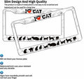 AUCCMORLY Stainless Steel Cat License Plate Frame Car Accessories 2 Pcs Set by Deal US
