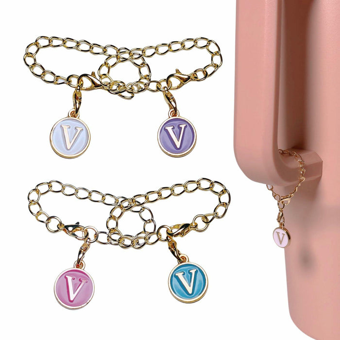 Tingyework 4PCS Letter Charm for Stanley Cup 30oz 40oz Handle V by Deal US