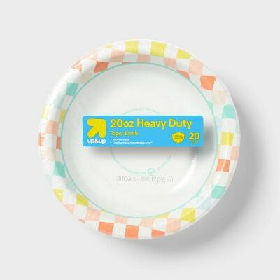up&up Disposable Checkered Bowl 20oz 20ct by Deal US
