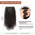 [Like New] FLUFYMOOZ 4PC 100% Protein Silk Hair Extensions 20in Curly Dark Chocolate Brown by Deal US
