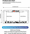 AUCCMORLY Stainless Steel Cat License Plate Frame Car Accessories 2 Pcs Set by Deal US