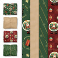 Aobkiat Christmas Wrapping Tissue Paper 24 Sheets 20x15in Red Green by Deal US