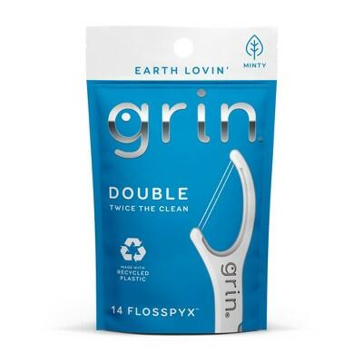 Grin Oral Care Double Floss Picks Trial Size 14ct by Deal US