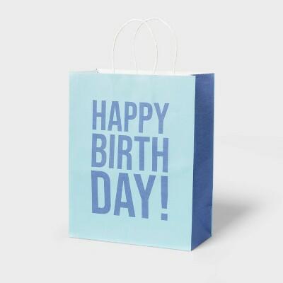 [Like New] Spritz Large Blue Happy Birthday Gift Bag by Deal US