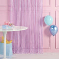 Spritz™ Rainbow Confetti Fringe Backdrop Lavender 3' x 8' Party Decor by Deal US