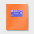 2 Pocket Plastic Folder with Prongs Purple Set of 6 Heavy Duty Letter Size by Deal US