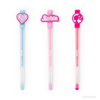 Yoobi Barbie Gel Pens 3pk Light Blue Light Pink Neon Pink Ink Charms by Deal US