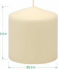 [Like New] 6 Pack Ivory Wax Pillar Candles 3x3 Inch 18 Hour Unscented Traditional Wedding by Deal US