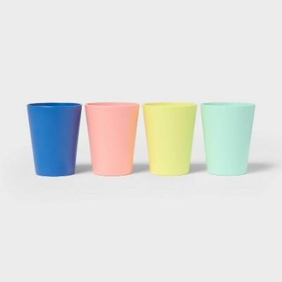 Sun Squad 4pk Low Drinkware 11.5oz Multicolor BPA-Free Plastic Cups by Deal US