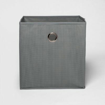 Room Essentials Fabric Cube Storage Bin Gray 11 Inch by Deal US