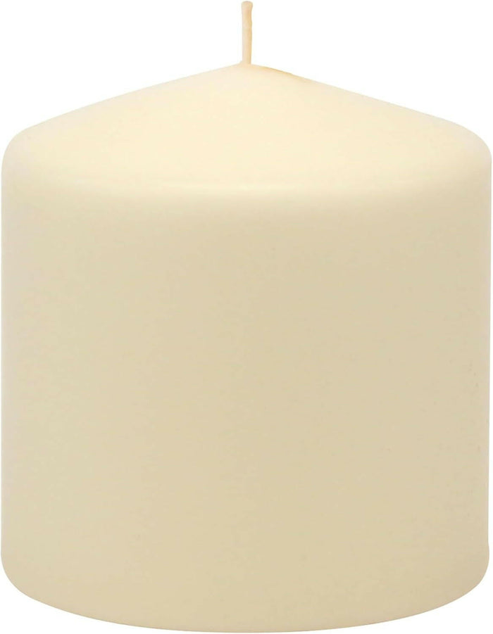 [Like New] 6 Pack Ivory Wax Pillar Candles 3x3 Inch 18 Hour Unscented Traditional Wedding by Deal US