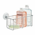 InterDesign Classico Bathroom Shower Suction Caddy Basket Silver Rust Resistant by Deal US