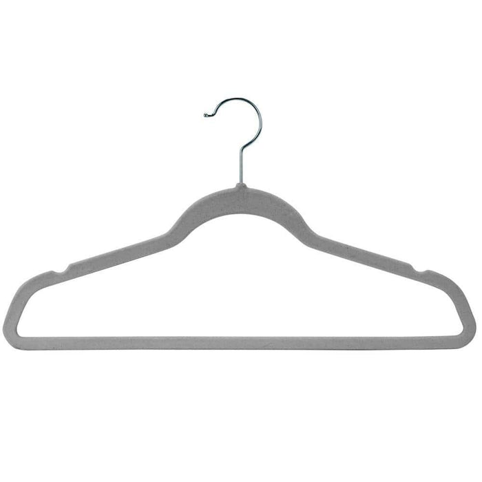 Laura Ashley Kids Velvet Hangers Heathered Gray 25pk Non-Slip 13.5in Gray by Deal US