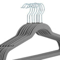 Laura Ashley Kids Velvet Hangers Heathered Gray 25pk Non-Slip 13.5in Gray by Deal US