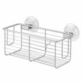 InterDesign Classico Bathroom Shower Suction Caddy Basket Silver Rust Resistant by Deal US