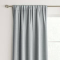 Room Essentials Heathered Gray Blackout Curtain Panel 42x63 Noise Reduction UV by Deal US