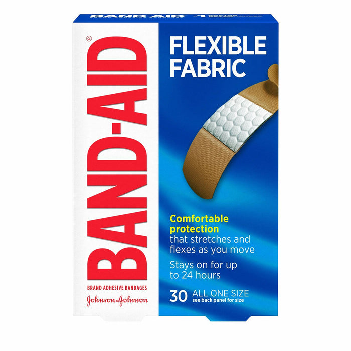 Band-Aid Flexible Fabric Adhesive Bandages All One Size 30 ct by Deal US