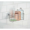 InterDesign Classico Bathroom Shower Suction Caddy Basket Silver Rust Resistant by Deal US