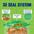 [Like New] Ziploc Sandwich & Snack Bags 105 Count EasyGuide Grip n Seal Storage by Deal US