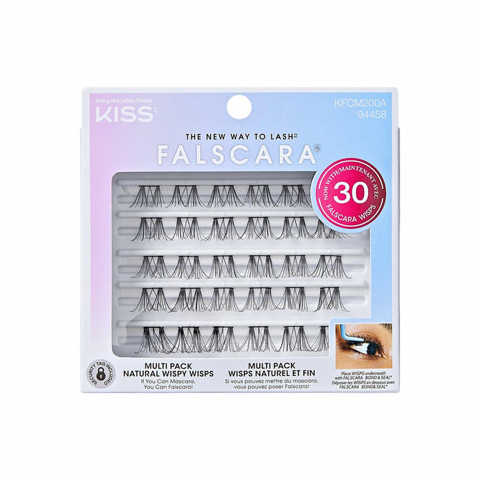 KISS Lash Extension Kit Natural Wispy Wisps 10-12-14mm Black 30 Clusters by Deal US