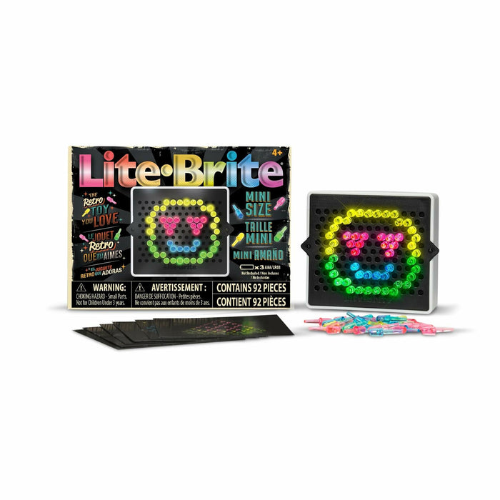 Basic Fun Mini Lite Brite Refresh 90 Pieces Colorful Pegs Light Up Toy by Deal US