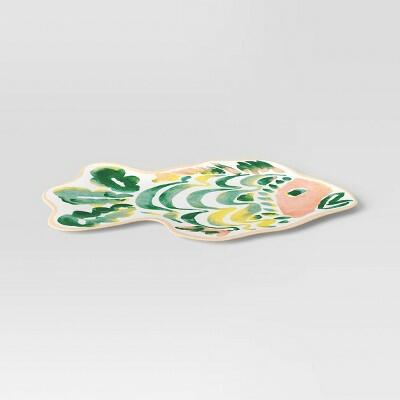 Threshold Coastal 17" Figural Fish Serving Platter Multicolor by Deal US